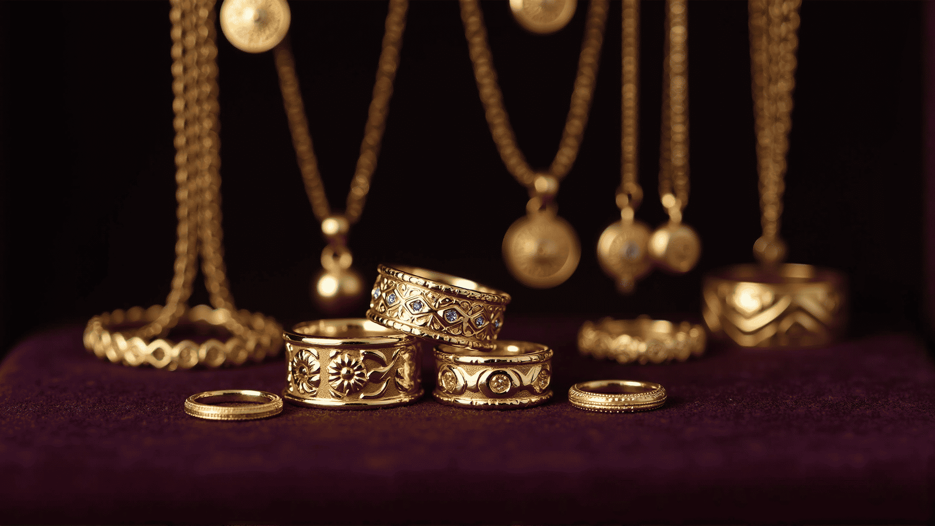 Gold jewelry collection